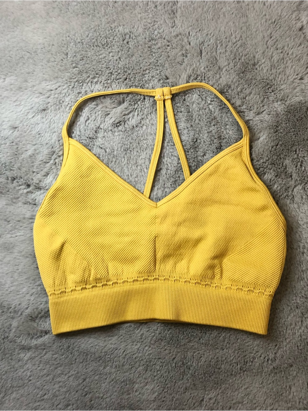 Gymshark Seamless Ribbed Yellow Bralette